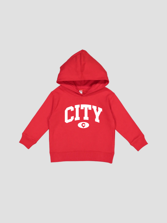 Varsity Toddler Hoodie (Red)